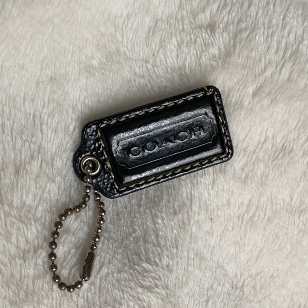Coach Black Patent Leather Hang Tag